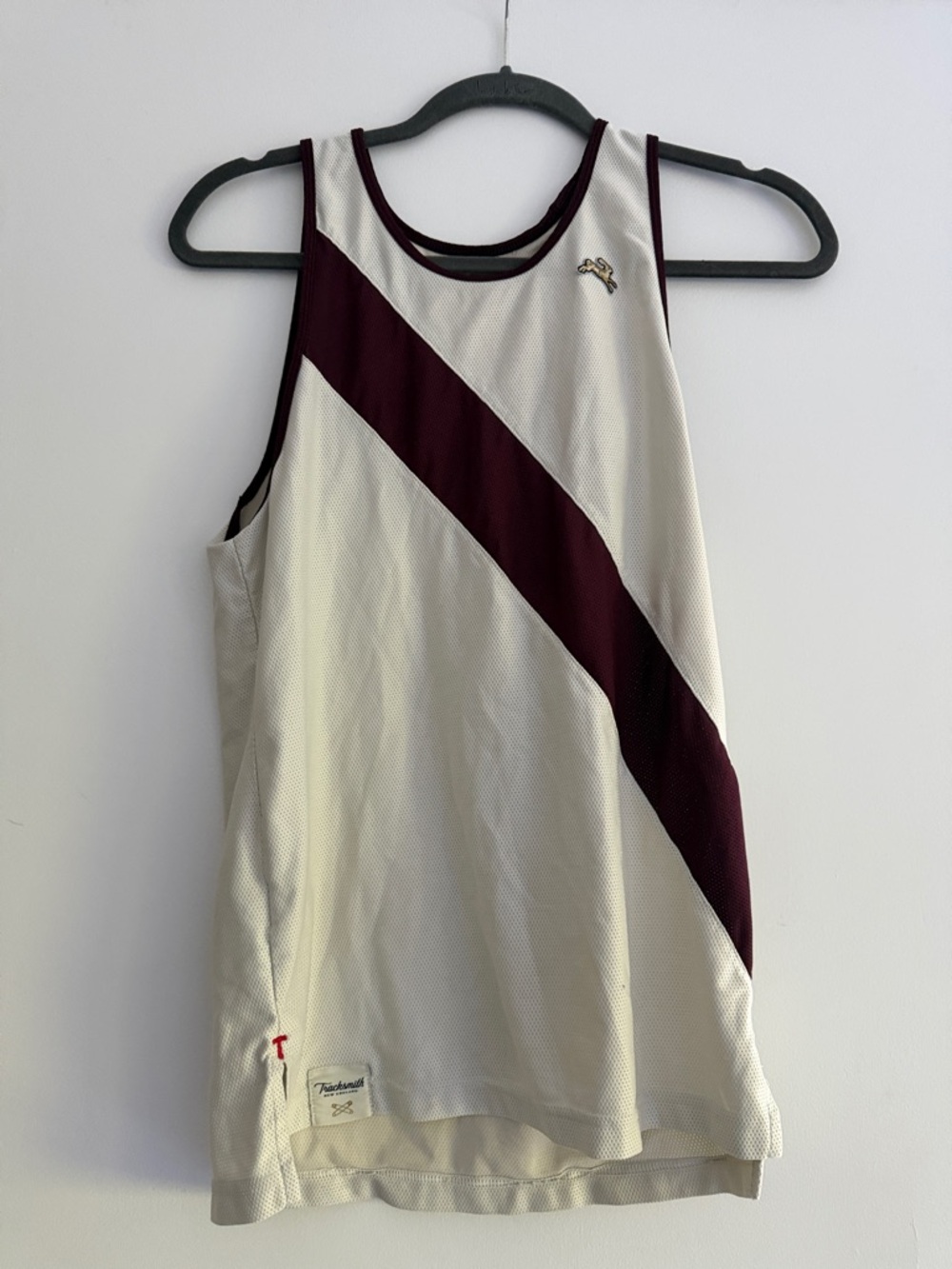 Bundle of 3 Tracksmith Men's Van Cortland Singlets in Navy, White & Burgundy - Picture 5 of 10
